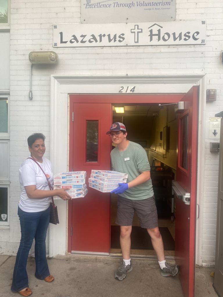 Food Distribution Event #4: Pizza dinner for Lazarus House Home Shelter